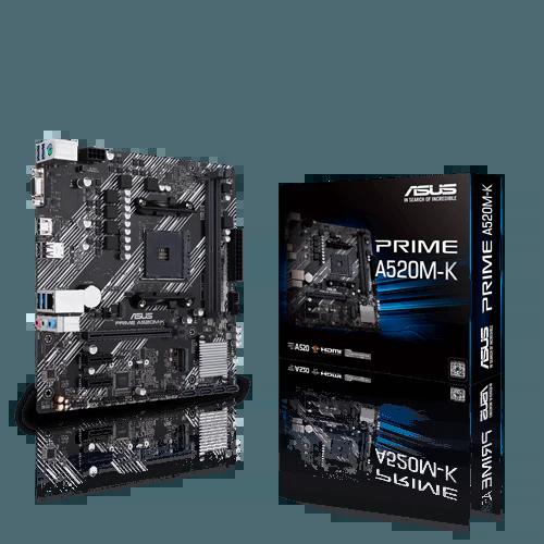 Asus Prime A520M-K - DDR4 AM4 Micro-ATX AMD Motherboard - اللوحة الأم